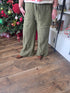 EASEL Washed Olive Cargo Wide-Leg Lounge Pants