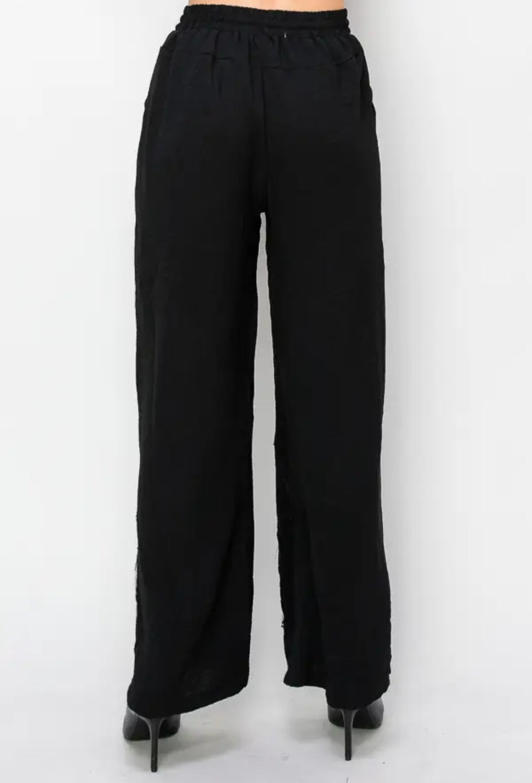 Black Lace Drawstring Pants