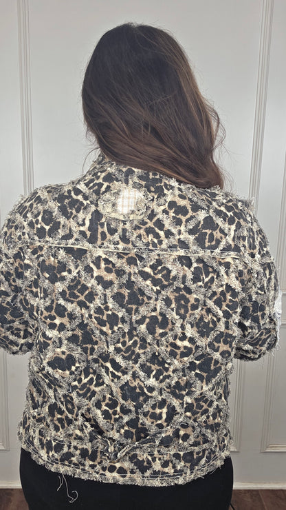 POL Lace and Leopard Jacket