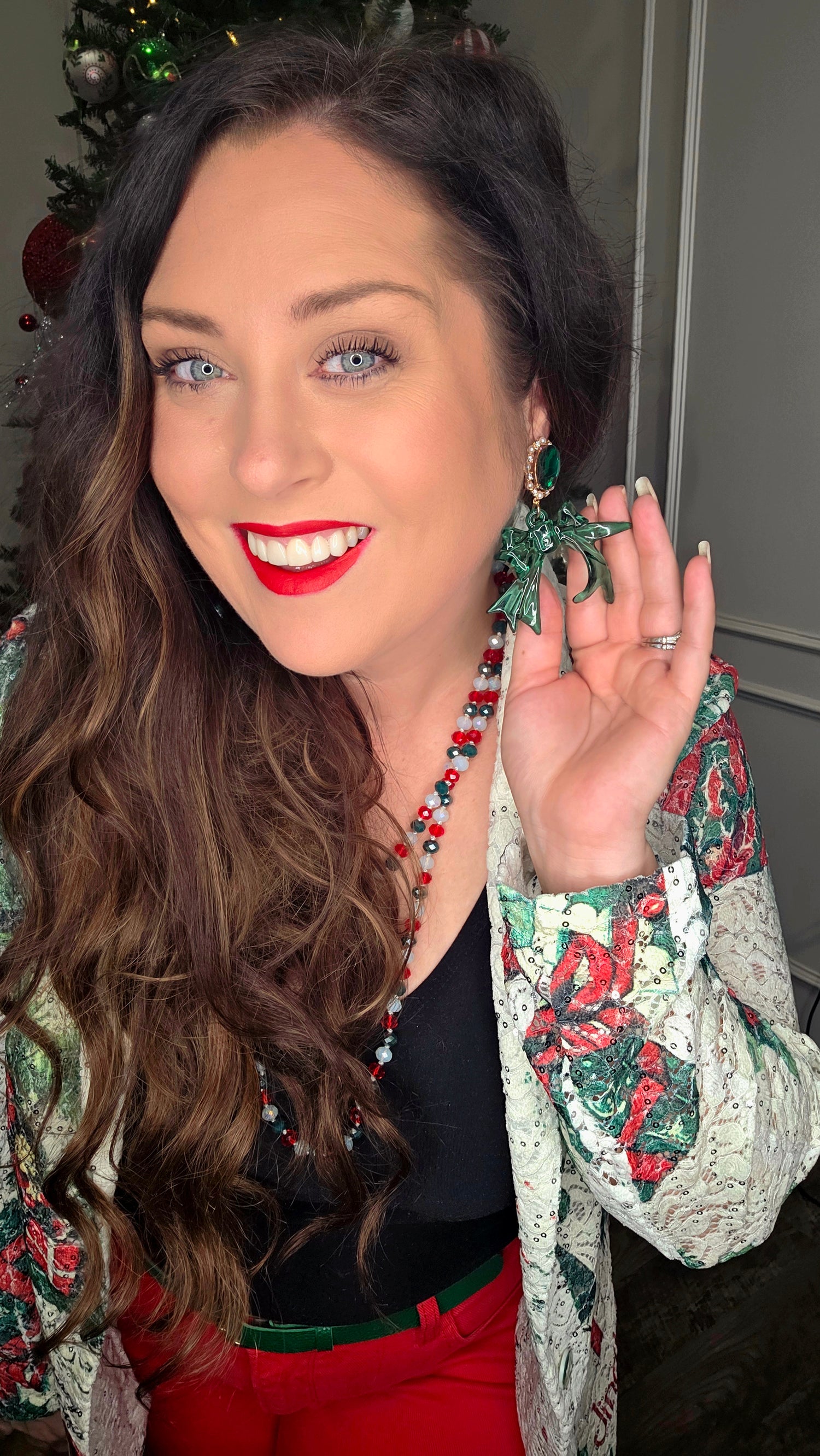 Christmas Bow Earrings