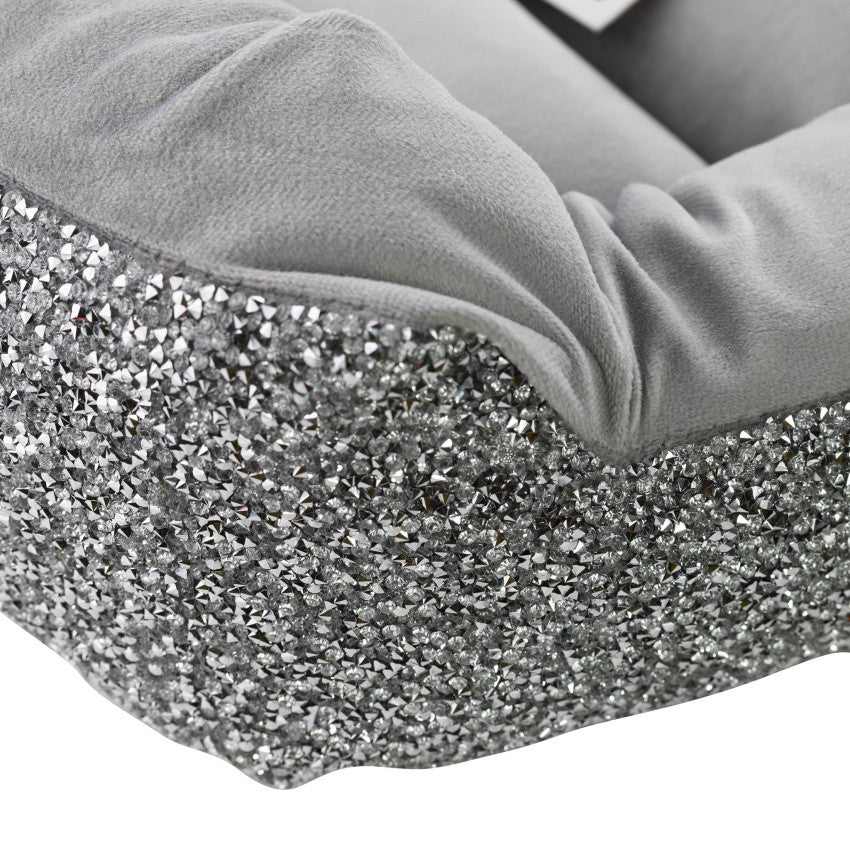 Rhinestone Square Pet Bed