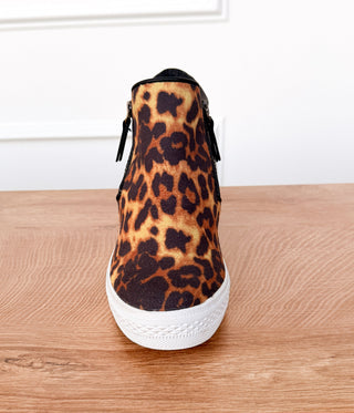 Timmibelle Hidden Sneaker Wedge in Leopard