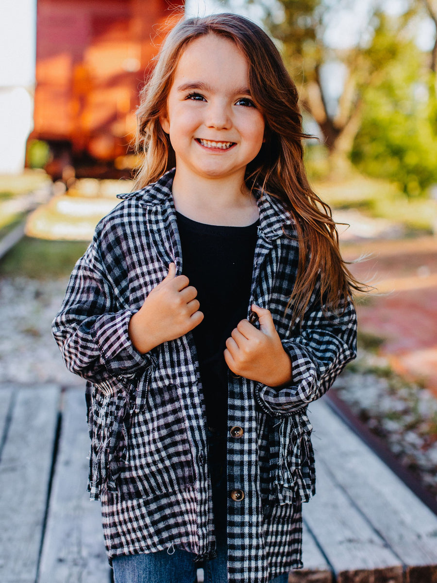 Kids Retro Flannel - Pirates and Pearls Boutique