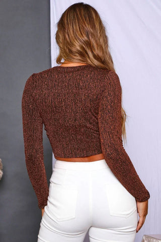 Shirts & Tops Ruched Bronze Top