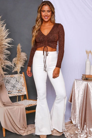 Shirts & Tops Ruched Bronze Top